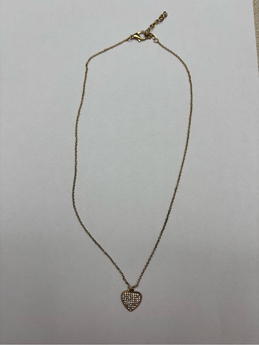 Gold Heart Pendant Necklace - Women Jewelry